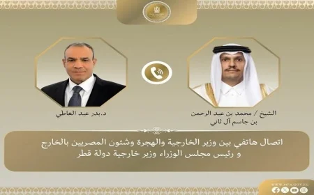 عبد العاطي وآل ثاني يناقشان سبل وقف الحرب في غزة وتعزيز السلام