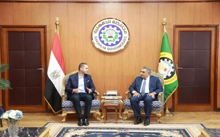 نائب وزير الصحة ومحافظ الدقهلية يناقشان تعزيز التعاون لتطوير المنظومة الصحية في المحافظة
