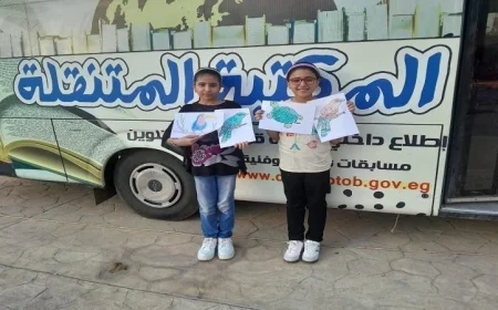 المكتبة المتنقلة تستمر في إبهار زوار معرض دمنهور الثامن للكتاب