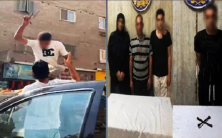 تفاصيل جديدة حول سائق توك توك يقف فوق سيارة ويهاجم قائدها