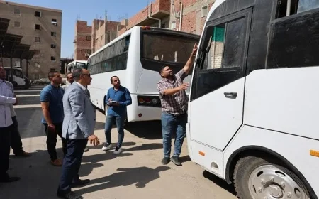 نائب محافظ المنيا يتابع أعمال صيانة مشروع النقل الجماعي بزيارة تفقدية
