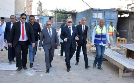 محافظ بورسعيد يتابع تحديثات المنطقة حول محكمة بورفؤاد الجزئية الجديدة