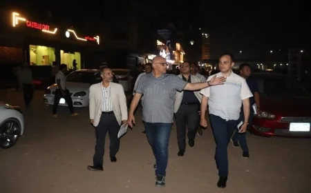 محافظ القليوبية يقود حملة شاملة لإزالة الإشغالات في منطقة الفيلات ببنها