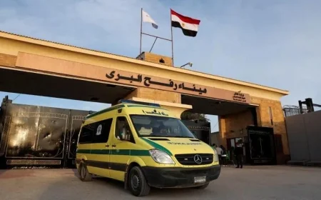 وزير التنمية الدولية النرويجي يقوم بجولة تفقدية في معبر رفح البري