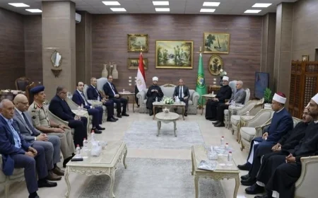 محافظ الإسماعيلية يرحب بالأزهري وعياد والمسلماني في زيارة رسمية