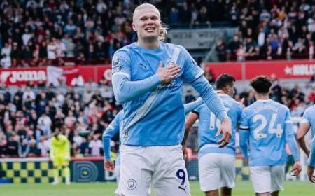 هالاند يتألق وينال جائزة لاعب الشهر في الدوري الإنجليزي الممتاز