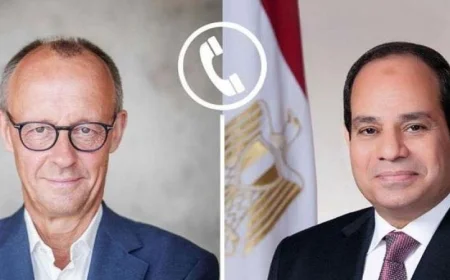 الرئيس السيسى يتلقى مكالمة من المستشار الألمانى لمناقشة اتفاق شرم الشيخ