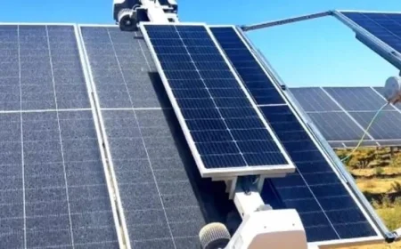 ابتكار روبوت صيني ثوري لتنظيف الألواح الشمسية بكفاءة عالية