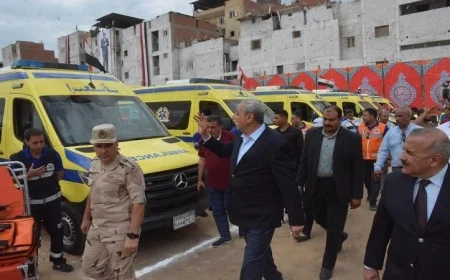 محافظ الغربية يتفقد استعدادات معدات التدريب العملي صقر 156