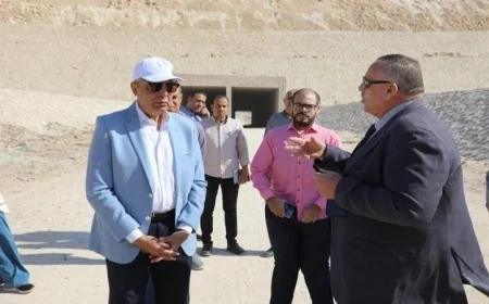 محافظ المنيا يقوم بجولة ميدانية لمتابعة جاهزية مخر البرشاوي الضبع بملوي لمواجهة السيول