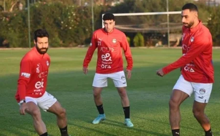 منتخب مصر يستعد لمواجهة البحرين وديا في كأس العرب وسط استعدادات قوية