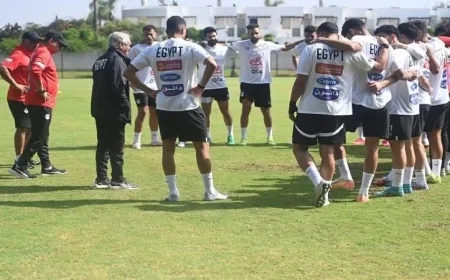منتخب مصر يختتم التحضيرات لمواجهة البحرين في مباراة ودية
