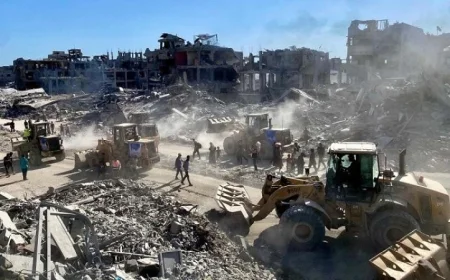 الهيئة العربية للإعمار و الأمم المتحدة الإنمائي تبدأان جهود إزالة الركام في غزة