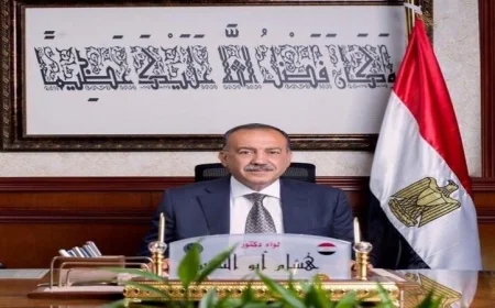 محافظ أسيوط يتفقد موقع حادث تروسيكل بإحدى مصارف قرية سلام بمنقباد