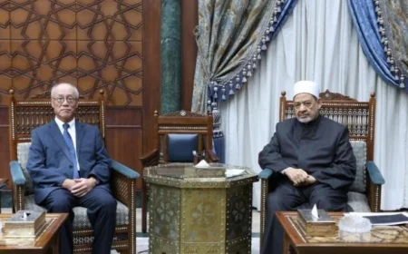 شيخ الأزهر يلتقي السفير الياباني في القاهرة لتعزيز أواصر التعاون المشترك
