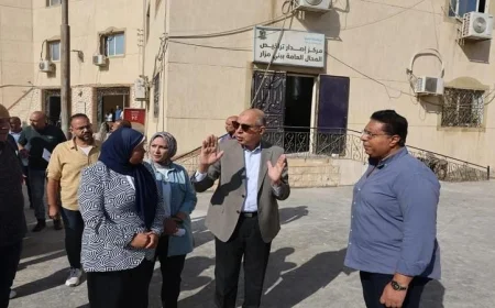 محافظ المنيا يزور مشروع المركز التكنولوجي ويطلع على تطوير الوحدة المحلية ببني مزار