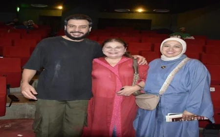 ماجدة زكي تدعم ابنها المخرج أحمد أبو رية خلال مهرجان نقابة المهن التمثيلية