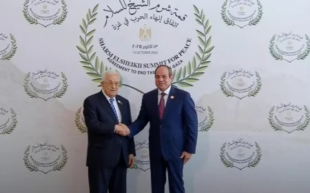 الرئيس السيسي يرحب بالرئيس الفلسطيني محمود عباس في زيارة هامة