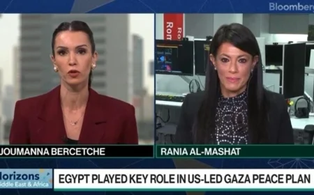 المشاط يؤكد لبلومبرج أهمية صمود اتفاق السلام وتأثيره الإيجابي على مصر والمنطقة