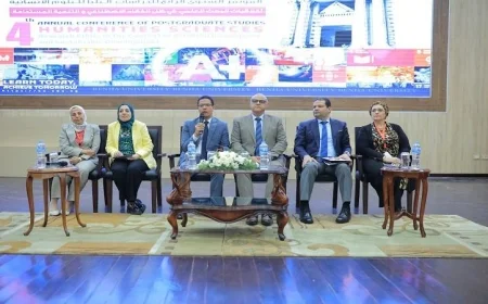 محافظ القليوبية ورئيس جامعة بنها يطلقان مؤتمر الدراسات العليا في العلوم الإنسانية