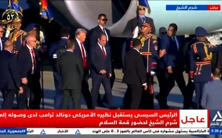 الرئيس السيسى يرحب بالرئيس الأمريكي في شرم الشيخ لقمة السلام العالمية