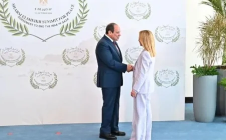 رئيسة وزراء إيطاليا تعلن عن التزام بلادها بإعادة إعمار غزة ودعم حل الدولتين