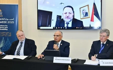 وزير الري يؤكد على تنسيق جهود تمويل مشروعات المياه والصرف في فلسطين لدعم التنمية المستدامة في المنطقة