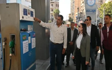 محافظ البحيرة تقوم بجولة تفقدية لمحطات الوقود في دمنهور لضمان توفر المواد البترولية للمواطنين