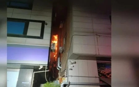 امرأة كورية تشعل النار في شقتها بسبب صرصور فاجأها