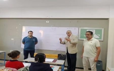 مدير تعليم القليوبية يقوم بزيارة مفاجئة للتأكد من سير العملية التعليمية في مدرسة الفريق الشاذلي بقليوب