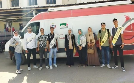 أكبر حملة للتبرع بالدم في كلية التمريض ببني سويف لتحفيز روح العطاء والتعاون