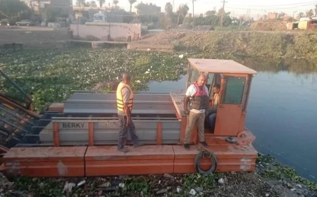 أسيوط تطلق منظومة جديدة لتحويل ورد النيل إلى أعلاف باستخدام المعدة المائية الألمانية