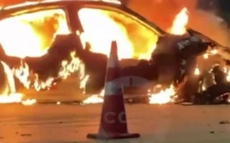 برازيلي يحرق سيارته البورش للحصول على تعويض التأمين وكاميرات المراقبة تكشف جريمته