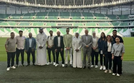وفد بيراميدز يقوم بجولة تفقدية على منشآت كأس الإنتركونتيننتال في الدوحة بدعوة من فيفا