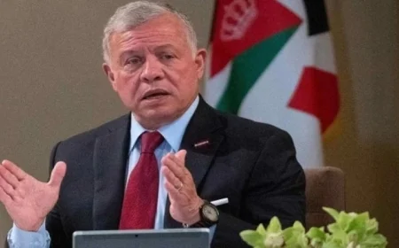 عاهل الأردن يؤكد ضرورة إقامة الدولة الفلسطينية المستقلة لتحقيق الأمن والاستقرار في المنطقة