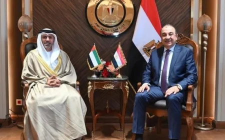 وزير قطاع الأعمال العام يرحب بالسفير الإماراتي الجديد في القاهرة