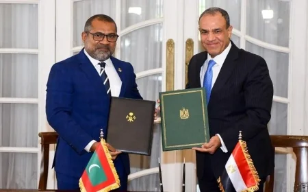 وزير الخارجية يعلن عن توقيع مذكرة تفاهم مع المالديف لإنشاء آلية للتشاور السياسي