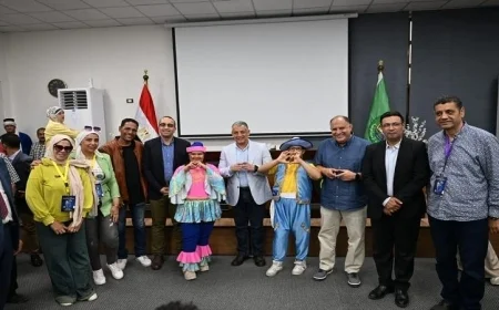 محافظ الإسماعيلية يرحب برؤساء الوفود في مهرجان الفنون الشعبية الفريد