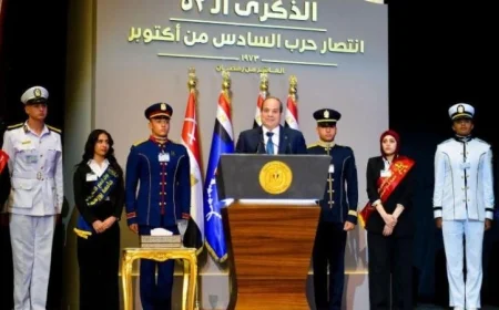 الرئيس السيسي يؤكد أن أكتوبر 2023 يحمل طعماً مميزاً بعد نجاح مصر في إنهاء الحرب في غزة