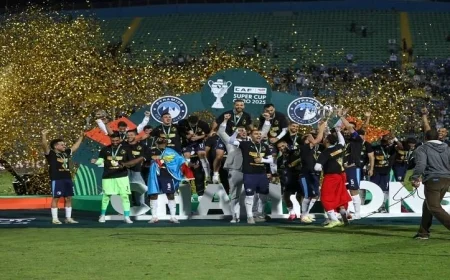 تهنئة اتحاد الكرة لنادي بيراميدز بعد فوزه بكأس السوبر الإفريقي