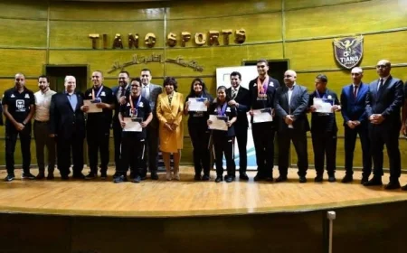 صبحي يهنئ ناشئات اليد والبعثات البارالمبية بمناسبة إنجازاتهم التاريخية في بطولة العالم