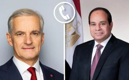 الرئيس السيسي يتلقى اتصالًا هاتفيًا من رئيس وزراء النرويج لتعزيز العلاقات الثنائية