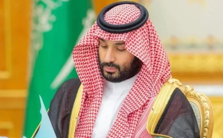 ولي العهد السعودي والرئيس الفرنسي يناقشان تطورات الأوضاع في غزة عبر اتصال هاتفي