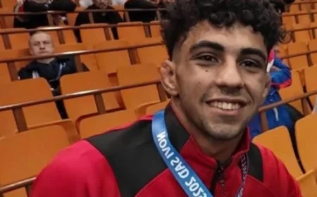 أدهم أيمن يحقق إنجازاً تاريخياً ويفوز ببرونزية بطولة العالم للمصارعة في صربيا