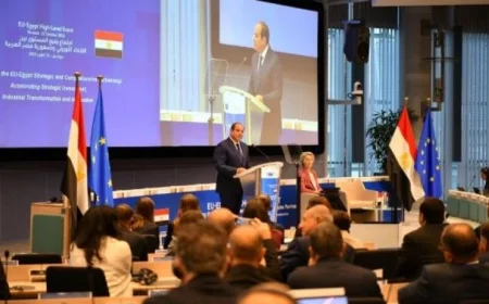 الرئيس السيسي يؤكد أن الاتحاد الأوروبي هو الشريك التجاري الأكبر لمصر