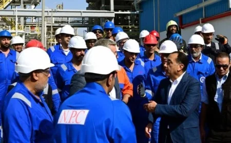رئيس الوزراء يطلق مشروع استرجاع الغازات في شركة النصر للبترول بالسويس لتعزيز الإنتاج الطاقي