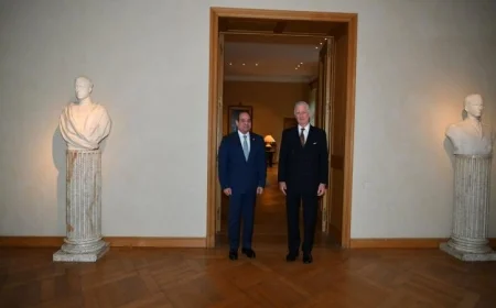 الرئيس السيسي يتمم زيارة تاريخية ويلتقي الملك فيليب في القصر الملكي البلجيكي