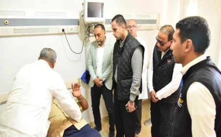 نائب وزير الصحة يقوم بجولة تفقدية في مستشفى نخل المركزي لتحسين جودة الخدمات في شمال سيناء