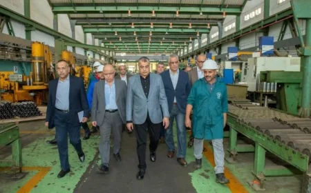 وزير الإنتاج الحربي يزور شركة حلوان للصناعات الهندسية للاطمئنان على سير العمل ويؤكد استمرار التقدم