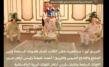 مصر و باكستان تتعاونان في تطوير الشراكة العسكرية بحضور وزير الدفاع ورئيس الأركان
